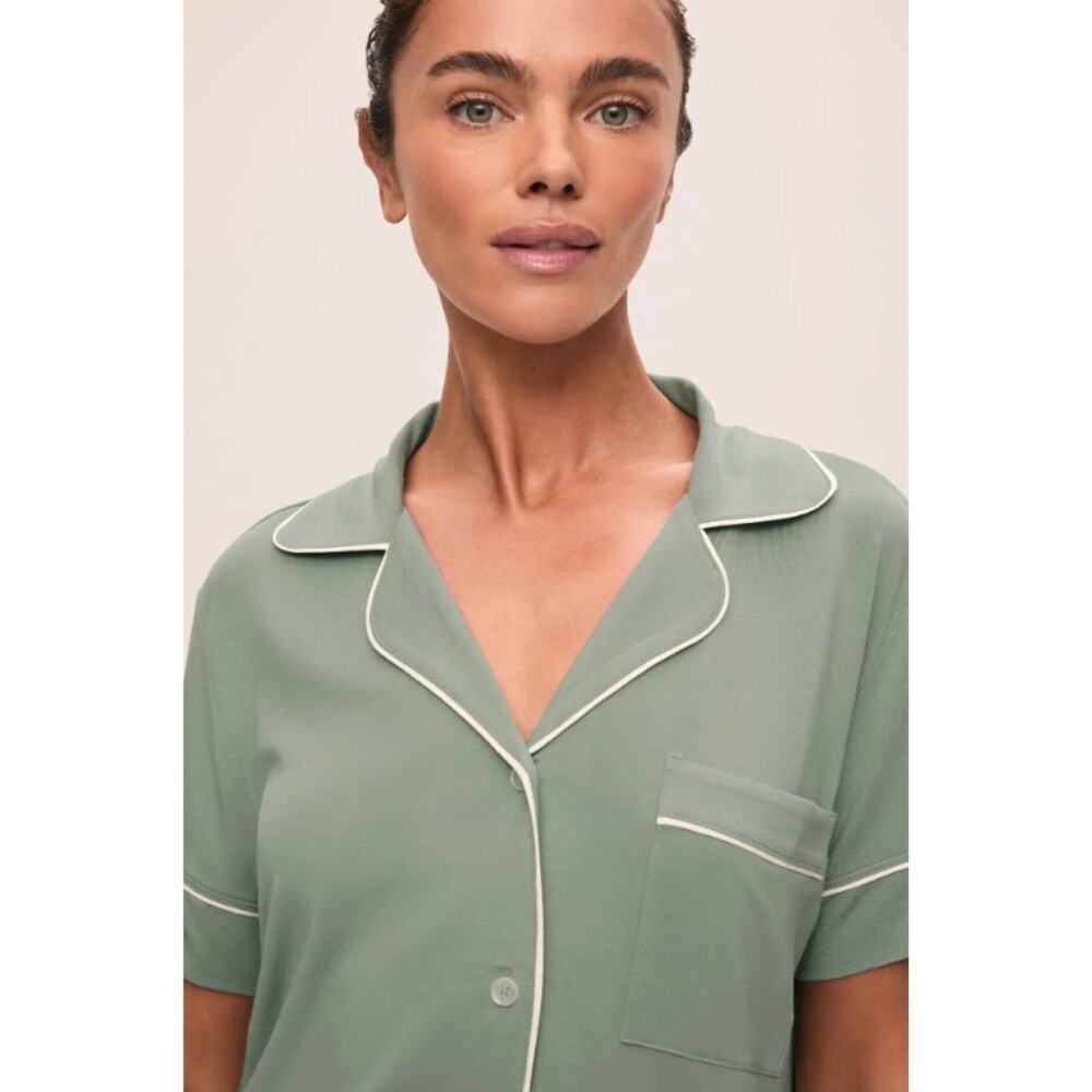 EBERJEY Gisele Relaxed Shorts PJ Set XS Eucalyptus Green TENCEL Modal NWT - Picture 2 of 13